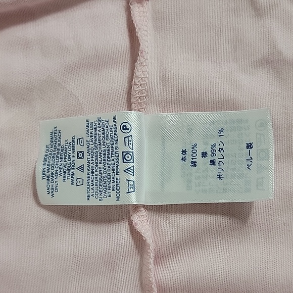 Lands' End Women's Pink Check 1/4 Button 100% Cotton Short Sleeve Top,  S - Picture 8 of 9